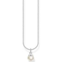 THOMAS SABO Kette mit Anhänger Perle, KE2076-082-14-L45V, mit Süßwasserzuchtperle silberfarben