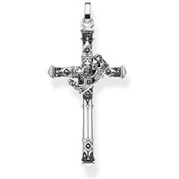 THOMAS SABO Kreuzanhänger Kreuz & Krone silberfarben
