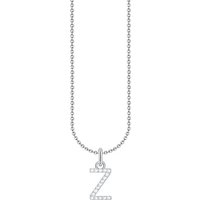 THOMAS SABO Kette mit Anhänger Buchstabe, KE2240 - KE2265-051-14-L45V, KE2240 - KE2265-414-14-L45V, mit Zirkonia (synth) silberfarben