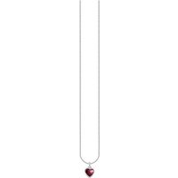 THOMAS SABO Kette mit Anhänger Herz-Anhänger, KE2268-051-10-L45V, KE2268-414-10-L45V, mit Zirkonia (synth) rot|silberfarben