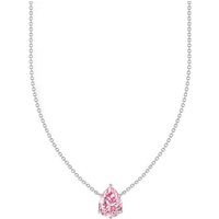 THOMAS SABO Kette mit Anhänger großer Zirkoniatropfen, KE2213-051-14-L45V, KE2213-051-9-L45V, mit Zirkonia (synth) rosa|silberfarben