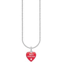 THOMAS SABO Kette mit Anhänger Best-Friends-Anhänger, KE2237-007-10-L45V rot|silberfarben