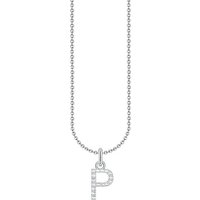 THOMAS SABO Kette mit Anhänger Buchstabe, KE2240 - KE2265-051-14-L45V, KE2240 - KE2265-414-14-L45V, mit Zirkonia (synth) silberfarben