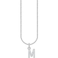 THOMAS SABO Kette mit Anhänger Buchstabe, KE2240 - KE2265-051-14-L45V, KE2240 - KE2265-414-14-L45V, mit Zirkonia (synth) silberfarben