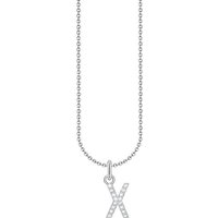 THOMAS SABO Kette mit Anhänger Buchstabe, KE2240 - KE2265-051-14-L45V, KE2240 - KE2265-414-14-L45V, mit Zirkonia (synth) silberfarben