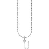 THOMAS SABO Kette mit Anhänger Buchstabe, KE2240 - KE2265-051-14-L45V, KE2240 - KE2265-414-14-L45V, mit Zirkonia (synth) silberfarben