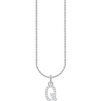 THOMAS SABO Kette mit Anhänger Buchstabe, KE2240 - KE2265-051-14-L45V, KE2240 - KE2265-414-14-L45V, mit Zirkonia (synth) silberfarben