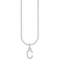 THOMAS SABO Kette mit Anhänger Buchstabe, KE2240 - KE2265-051-14-L45V, KE2240 - KE2265-414-14-L45V, mit Zirkonia (synth) silberfarben