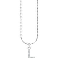 THOMAS SABO Kette mit Anhänger Buchstabe, KE2240 - KE2265-051-14-L45V, KE2240 - KE2265-414-14-L45V, mit Zirkonia (synth) silberfarben