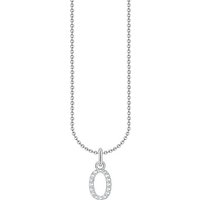 THOMAS SABO Kette mit Anhänger Buchstabe, KE2240 - KE2265-051-14-L45V, KE2240 - KE2265-414-14-L45V, mit Zirkonia (synth) silberfarben