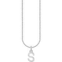 THOMAS SABO Kette mit Anhänger Buchstabe, KE2240 - KE2265-051-14-L45V, KE2240 - KE2265-414-14-L45V, mit Zirkonia (synth) silberfarben