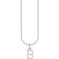 THOMAS SABO Kette mit Anhänger Buchstabe, KE2240 - KE2265-051-14-L45V, KE2240 - KE2265-414-14-L45V, mit Zirkonia (synth) silberfarben