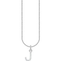 THOMAS SABO Kette mit Anhänger Buchstabe, KE2240 - KE2265-051-14-L45V, KE2240 - KE2265-414-14-L45V, mit Zirkonia (synth) silberfarben