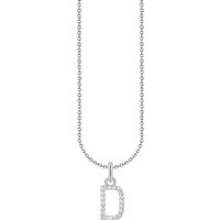 THOMAS SABO Kette mit Anhänger Buchstabe, KE2240 - KE2265-051-14-L45V, KE2240 - KE2265-414-14-L45V, mit Zirkonia (synth) silberfarben