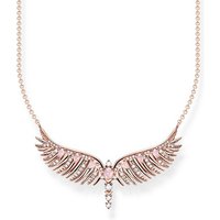 THOMAS SABO Collier Phönix-Flügel mit Rosa Steinen goldfarben|rosa
