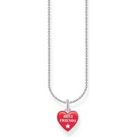 THOMAS SABO Silberkette Thomas Sabo Damen-Kette 925er Silber, Emaille rot