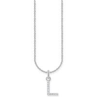 THOMAS SABO Kette mit Anhänger -L45V mit Buchstaben-Anhänger L Silber silberfarben
