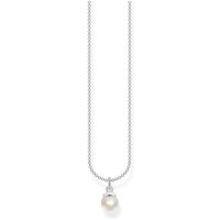 THOMAS SABO Kette mit Anhänger Thomas Sabo Halskette KE2076-082-14-L45v Silber Perle silberfarben