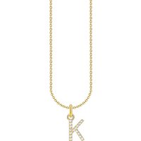 THOMAS SABO Kette mit Anhänger Buchstabe, KE2240 - KE2265-051-14-L45V, KE2240 - KE2265-414-14-L45V, mit Zirkonia (synth) gelb|goldfarben