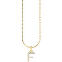 THOMAS SABO Kette mit Anhänger Buchstabe, KE2240 - KE2265-051-14-L45V, KE2240 - KE2265-414-14-L45V, mit Zirkonia (synth) gelb|goldfarben