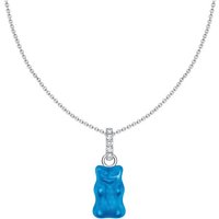 THOMAS SABO Kette mit Anhänger THOMAS SABO x HARIBO Schmuck: Kette mit Goldbär, mit Kristallglas, Zirkonia (synth) blau|silberfarben