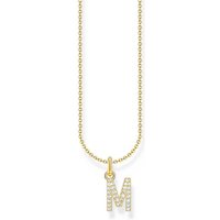 THOMAS SABO Kette mit Anhänger Buchstabe M Goldfarben goldfarben