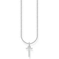 THOMAS SABO Kette mit Anhänger mit Buchstaben-Anhänger T Silber silberfarben