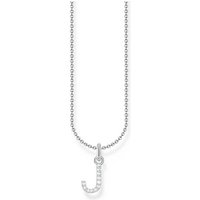 THOMAS SABO Kette mit Anhänger mit Buchstaben-Anhänger J Silber silberfarben