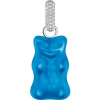 THOMAS SABO Kettenanhänger THOMAS SABO x HARIBO Schmuck: Großer Anhänger Goldbär, mit Kristallglas, Zirkonia (synth) blau|silberfarben