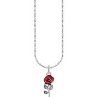 THOMAS SABO Kette mit Anhänger Rosen-Anhänger, KE2219-664-10-L45V rot|silberfarben