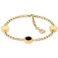 Tommy Hilfiger Armband Schmuck Edelstahl Armschmuck Ankerkette, mit Sodalith, Onyx oder Perlmutt gelb|goldfarben|schwarz