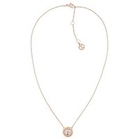 Tommy Hilfiger Kette mit Anhänger Schmuck Edelstahl Halsschmuck Ankerkette CASUAL, mit Glasstein goldfarben