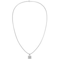 Tommy Hilfiger Kette mit Anhänger TH ICONIC SQUARE PENDANT, 2790543, 2790544, mit Emaille silberfarben