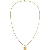 Tommy Hilfiger Kette mit Anhänger TH ICONIC SQUARE PENDANT, 2790543, 2790544, mit Emaille gelb|goldfarben