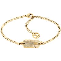 Tommy Hilfiger Armkette SS24 DOG TAG, 2780863, 2780864, mit Glasstein gelb|goldfarben