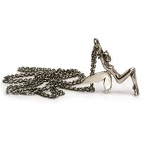 Trollbeads Kette mit Anhänger Fantasy Halskette mit Elfe, TAGFA-00017 silberfarben