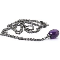 Trollbeads Kette mit Anhänger Fantasy Halskette mit Amethyst, TAGFA-00030 lila|silberfarben