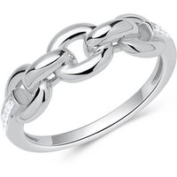Unique Silberring Kettenring 925er silber Chain Design Zirkonia SR0378 silberfarben