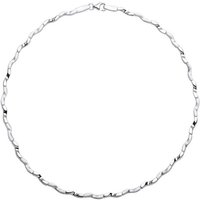 Unique Collier Modernes glänzendes Unique Silbercollier in geschwungener Form SN0247 silberfarben