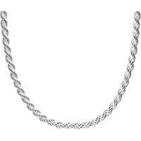 Unique Silberkette 925 Silberkette: Kordelkette Silber 6mm, Länge wählbar, inkl. Etui silberfarben