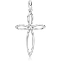 Unique Kettenanhänger Diamantanhänger 585er Gold DP0147 silberfarben