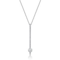Unique Collier 585er Weißgold Collier mit 35 Diamanten silberfarben