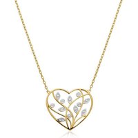 Unique Goldkette Herzkette 14K Gold goldfarben