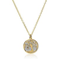 Unique Kettenanhänger Kette Lebensbaum 925er Silber vergoldet