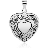 Unique Kettenanhänger Herzmedaillon Sterlingsilber