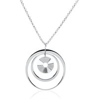 Unique Kettenanhänger Kette Kreise 925er Silber silberfarben
