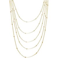 Unique Silberkette Layer Kette aus vergoldetem 925er Silber goldfarben