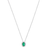 CHRIST Collier CHRIST Damen-Kette 16 Diamant grün
