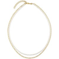 CHRIST Collier CHRIST Damen-Kette 925er Silber Süßwasserperle weiß