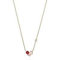 CHRIST Collier CHRIST Damen-Kette 375er Gelbgold 1 Rosenquarz gelb|goldfarben